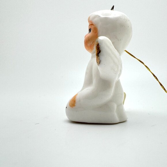 Vintage Ceramic Angel Ornaments Set Of 3 With Bird Duck Bunny Christmas Holiday - Picture 7 of 16